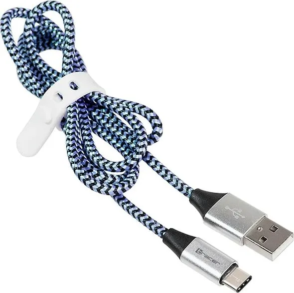 Kabllo Tracer USB-A - USB-C, 1m, e kaltër - 2