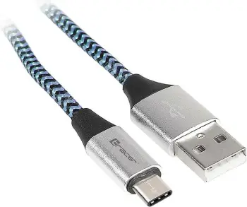 Kabllo Tracer USB-A - USB-C, 1m, e kaltër
