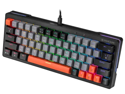 Tastierë mekanike Gaming Tracer GAMEZONE EVO1, USB, RGB, e hirtë e errët - 2