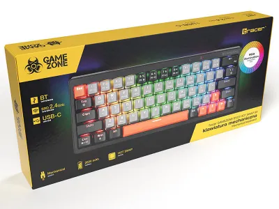 Tastierë mekanike Gaming Tracer GAMEZONE EVO1, USB, RGB, e hirtë e errët - 5