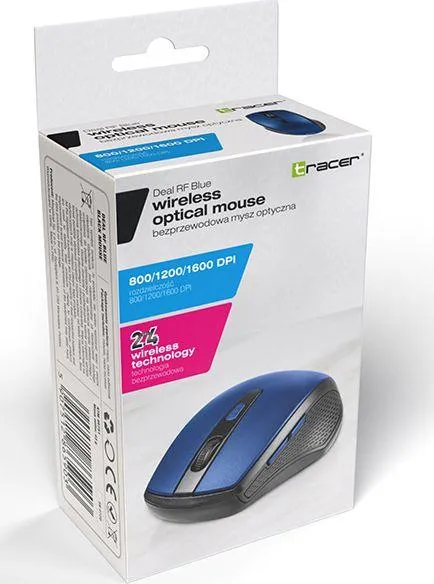 Maus Tracer Deal, wireless, USB, i kaltërt - 4