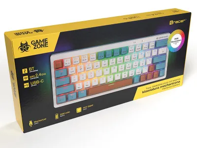 Tastierë mekanike Gaming Tracer GAMEZONE EVO3, USB, RGB, e bardhë - 4