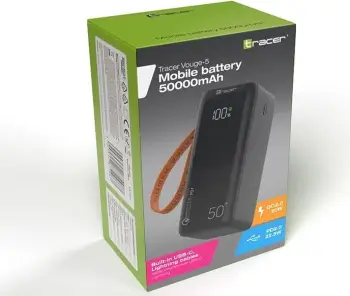 Power bank Tracer VOUGE-5, 50000 mAh, Ekran LCD, i zi