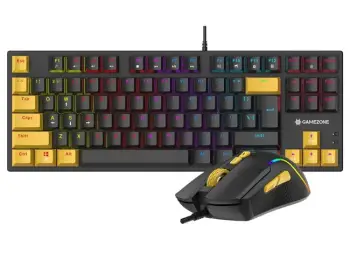 Set tastierë mekanike dhe maus Tracer GAMEZONE HORNET87, USB, i zi