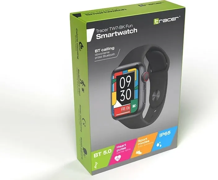 Ora inteligjente Tracer TW7, ekran me prekje, Bluetooth, e zezë - 8