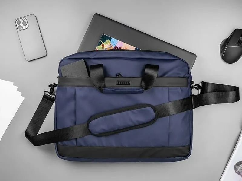 Çantë laptopi Notebook BL7, 15.6", poliestër, blu navy - 6