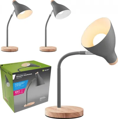 Lampë tavoline Tracer Scandi Grey TRAOSW47236, E27 40W, gri - 1