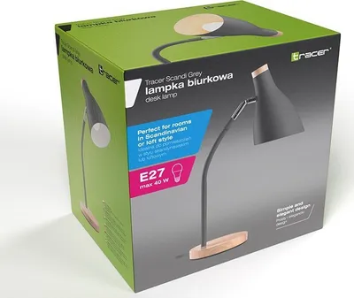 Lampë tavoline Tracer Scandi Grey TRAOSW47236, E27 40W, gri - 6