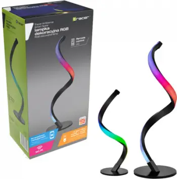 Lampë tavoline Tracer Ambience Smart Spiral, RGB, me telekomandë, e zezë