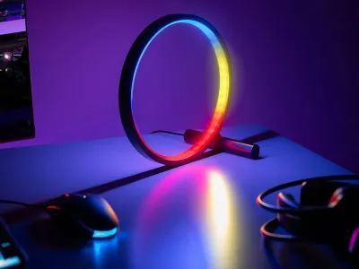 Lampë dekorative Tracer Ambience Smart Circle, RGB, Smart WiFi, e zezë - 4