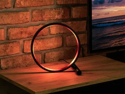 Lampë dekorative Tracer Ambience Smart Circle, RGB, Smart WiFi, e zezë - 5