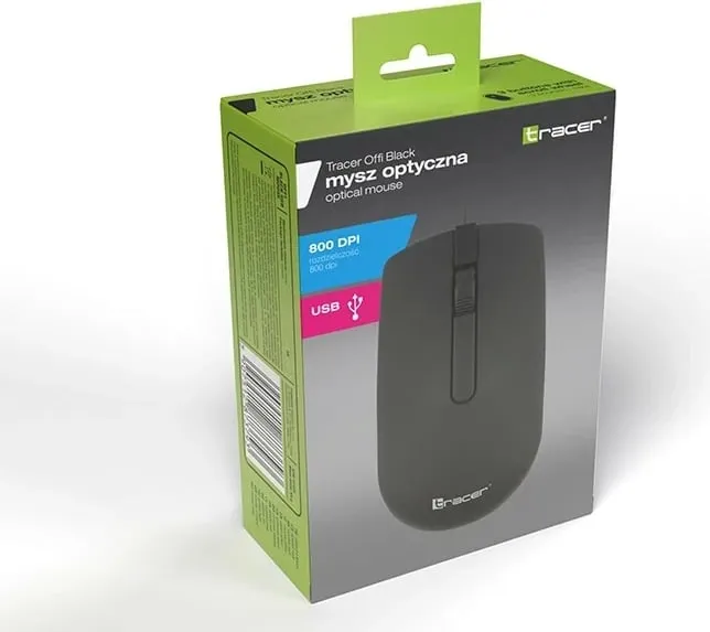 Maus Tracer OFFI, USB, laser, 800 DPI, e zezë - 5