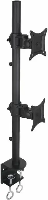Mbajtëse tavoline për dy monitorë Techly, 13-27", 20 kg, e zezë