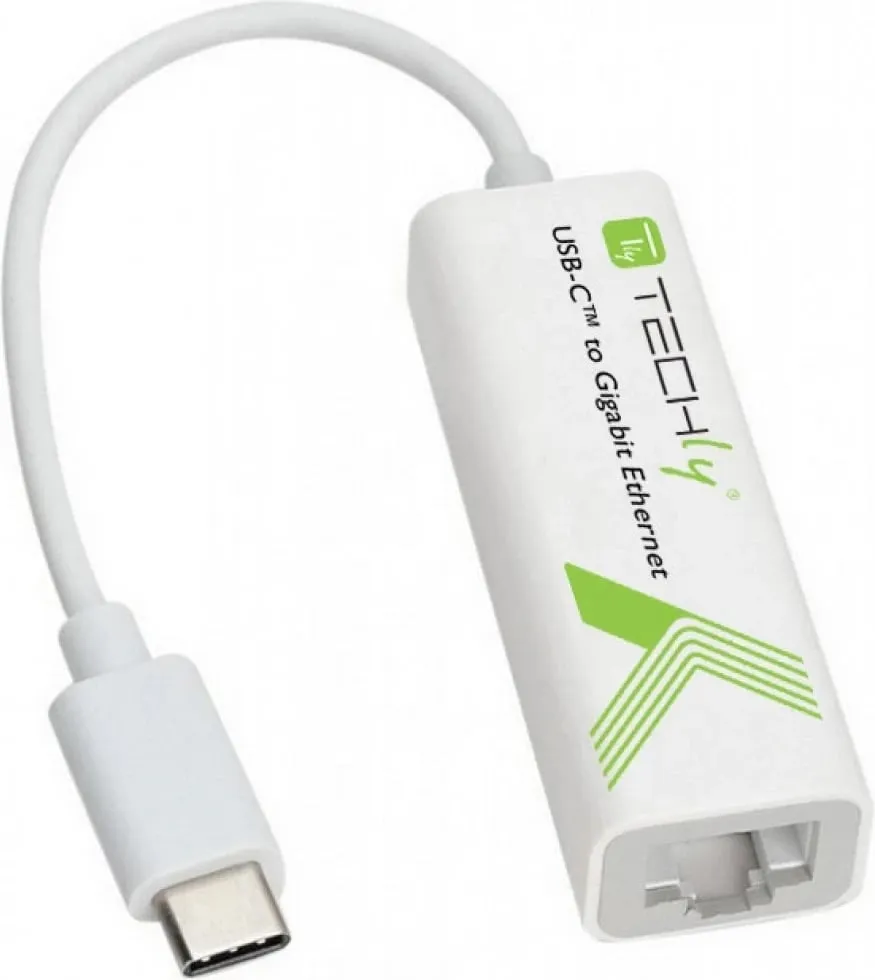 Përshtatës Techly USB 3.1 Type-C në Gigabit Ethernet, i bardhë - 2