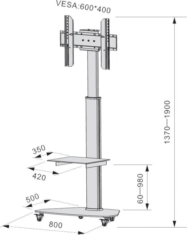 Mbajtëse për televizor RTV ICA-TR3SL, 37'' - 70'' - 6