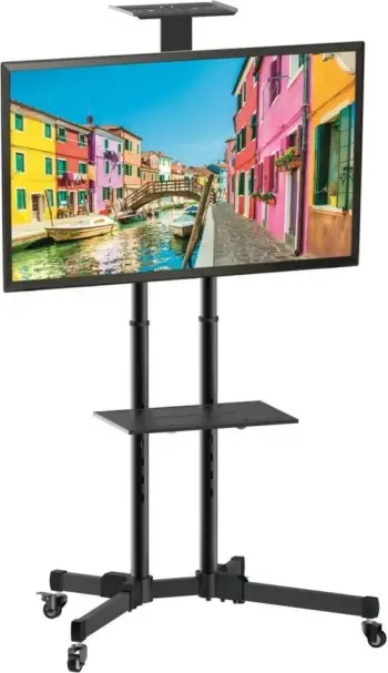 Karrocë dyshemeje për TV LCD/LED/Plasma, 37-70", 50 kg, e zezë