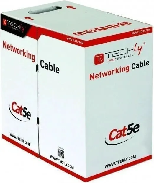 Kabllo Techly Cat 5e F/UTP me çift të përdredhur, 305m - 2