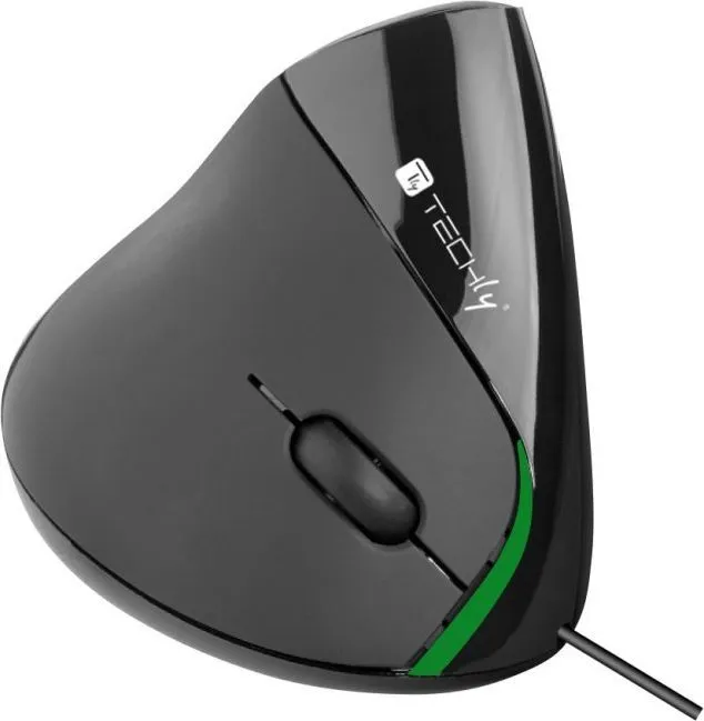 Maus ergonomik Techly, me kabllo, USB, i zi - 1
