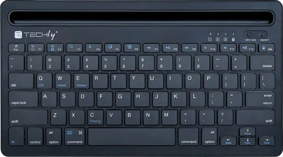 Tastierë Techly Mini, wireless, US, e zezë - 1
