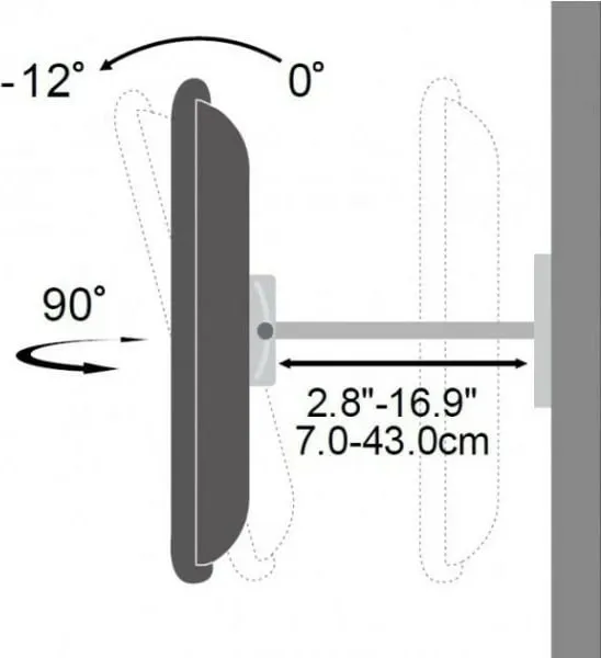 Mbajtëse për TV Techly 42-70", Full-Motion Dual Arm, ICA-PLB 147XL, e zezë - 1