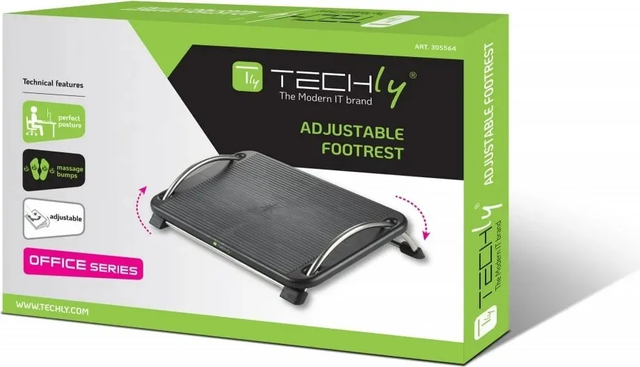 Mbështetëse për këmbë Techly ICA-FR 13, e zezë - 2