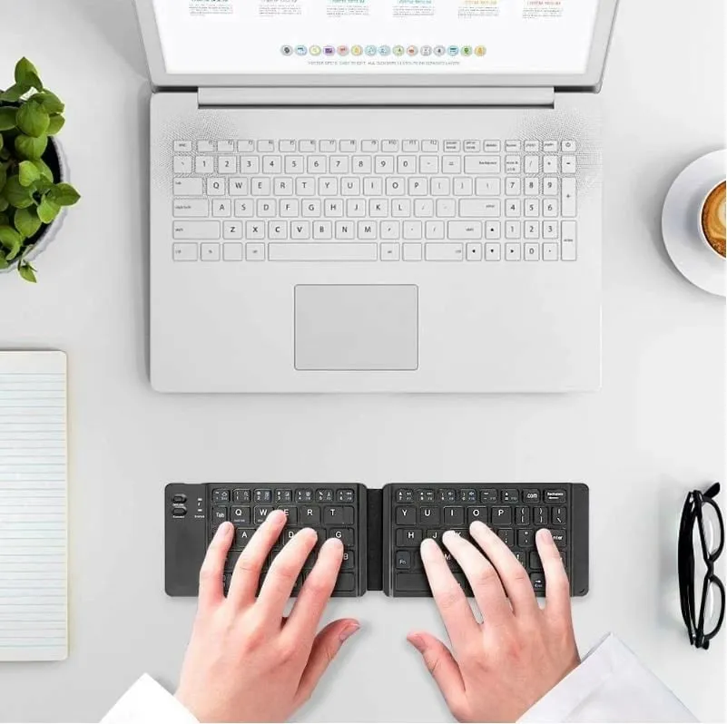 Tastierë Techly Foldable Wireless, Bluetooth 3.0, layout US QWERTY, e zezë - 9