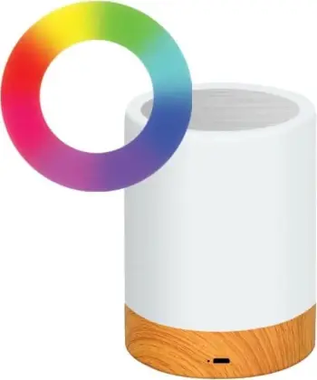 Llambë tavoline Techly, LED RGB, prekëse, e bardhë