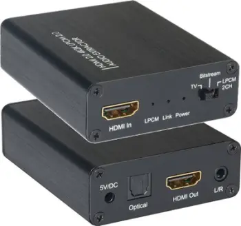 Ekstraktor audio Techly 5.1CH, HDMI 4K, Toslink dhe 3.5mm, i zi
