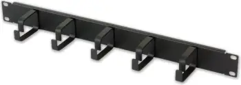 Organizues kabllosh për rack 19" Techly 305922, 1U, 5 mbajtëse 65mm, i zi