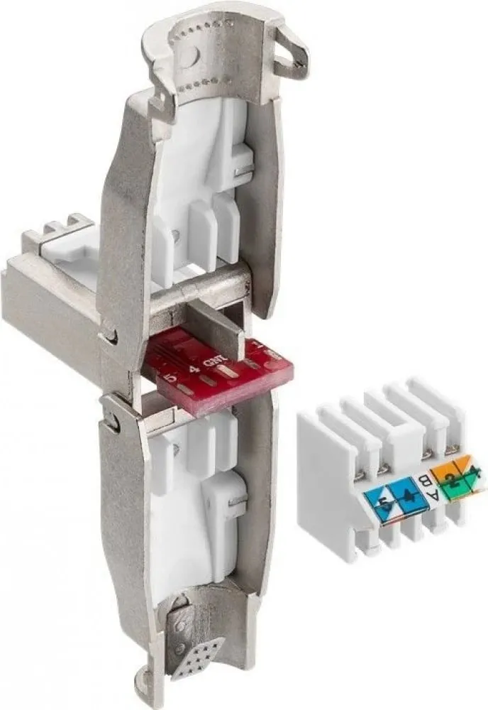 Prizë modulare RJ45 Techly 105872, Cat6a 10G, STP, beige - 2