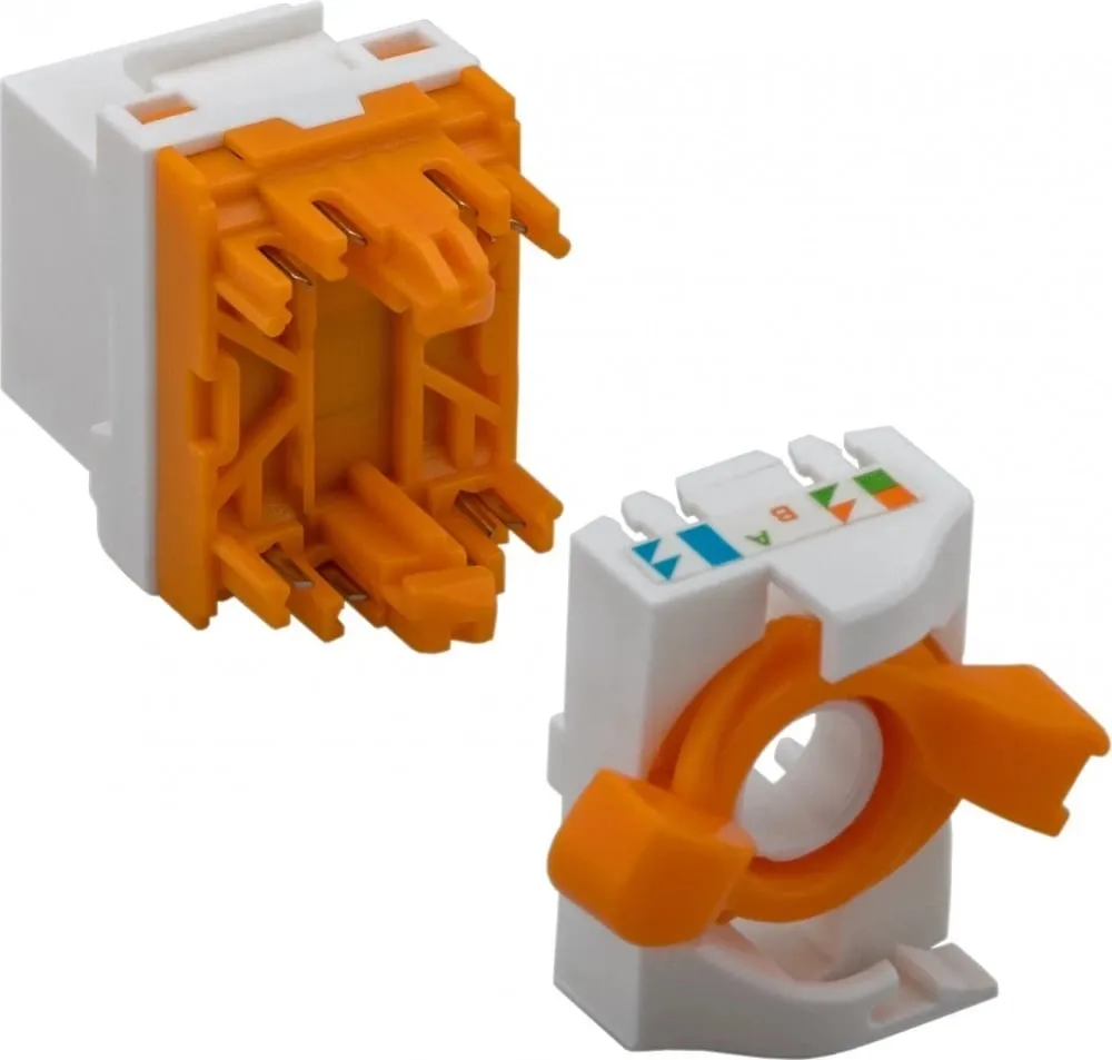 Konektor Techly Keystone RJ45 UTP Cat6 për PoE, bardhë - 3