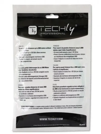 Kabllo rrjeti Techly ILWL D5-B-030 OM4, S/FTP CAT6, 3m, portokalli - 5