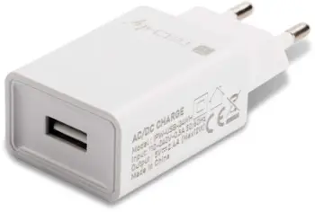 Karikues muri Techly USB A, 5V 2.4A 12W, i bardhë