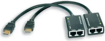 Zgjerues HDMI Techly, RJ45 x2, 0.15m, i zi