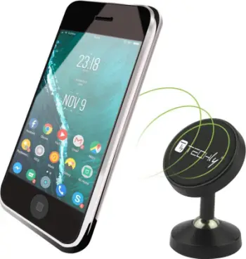 Mbajtëse magnetike për veturë Techly I SMART UNI7, universale, e zezë