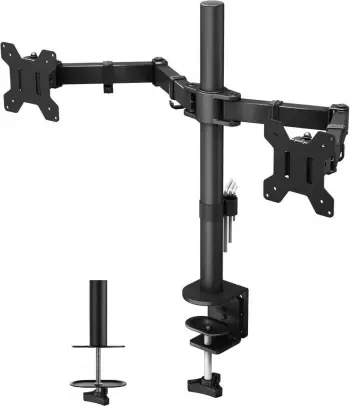 Mbajtëse tavoline për monitor Techly, 13"-27", VESA 100x100, e zezë