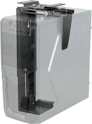 Mbajtës CPU TECHly ICA-CS 66, nën tavolinë, Metal, i Zi