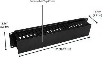 Organizues kabllosh Techly 108316, 2U,19", e zezë