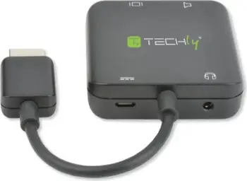 Ekstraktor audio Techly 026500, HDMI në Jack 3.5mm, S/PDIF Toslink, i zi