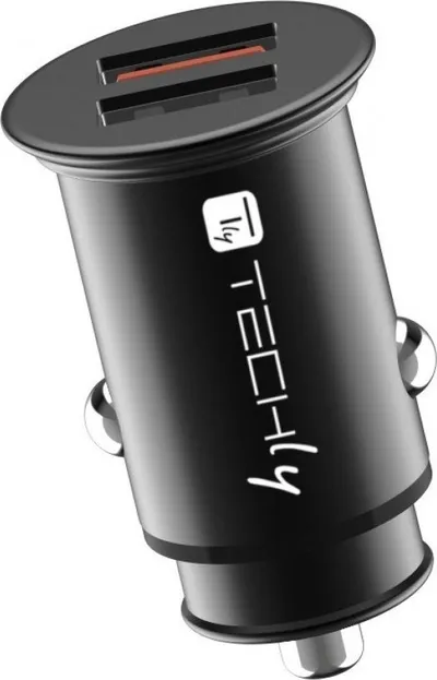 Karikues veture Techly Fast Mini, 2x USB, 36W 3A, i zi - 3