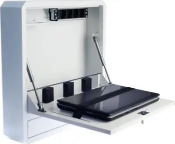 Kabinet muror kundër vjedhjes Techly, për laptop 19", çelik, i bardhë