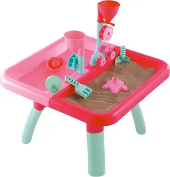 Set tavolinë me lodra për vajza Centre Pink Sand and Water Table with Lid & Accessories