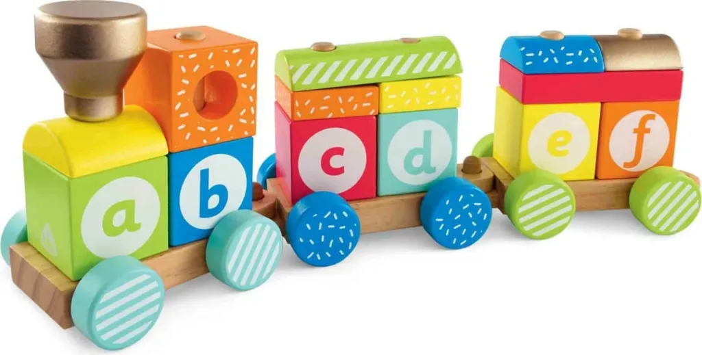 Set lodër Early Learning Centre Wooden Stacking Train - 1