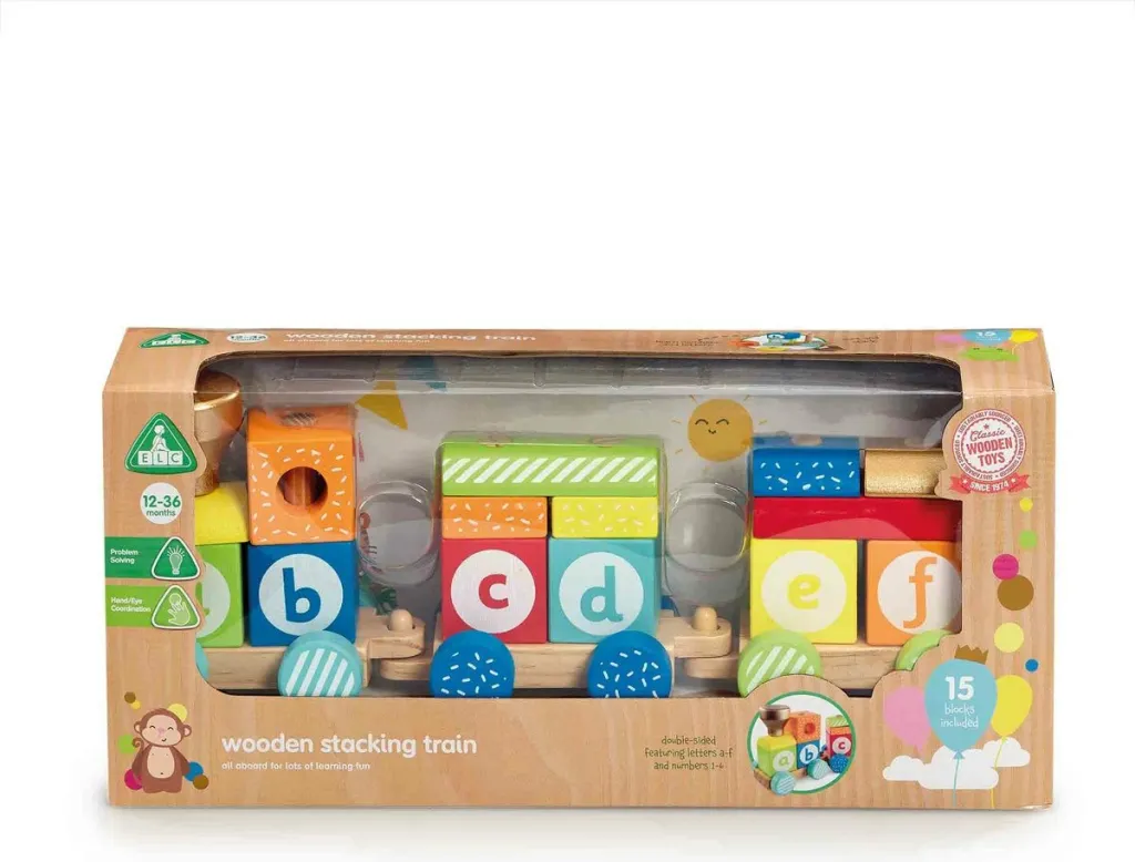 Set lodër Early Learning Centre Wooden Stacking Train - 2