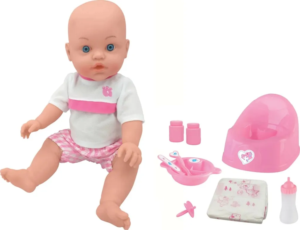 Baby Snuggle 41cm Drink and Wet Deluxe Doll with Accessories - 1