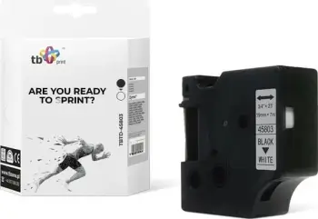 Shirit për printer TB Print TBTD-45803, 19 x 7 mm, i zi / bardhë