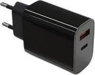 Karikues rrjeti TB Print Charger, 2x3A, USB C dhe USB A, i zi - 1