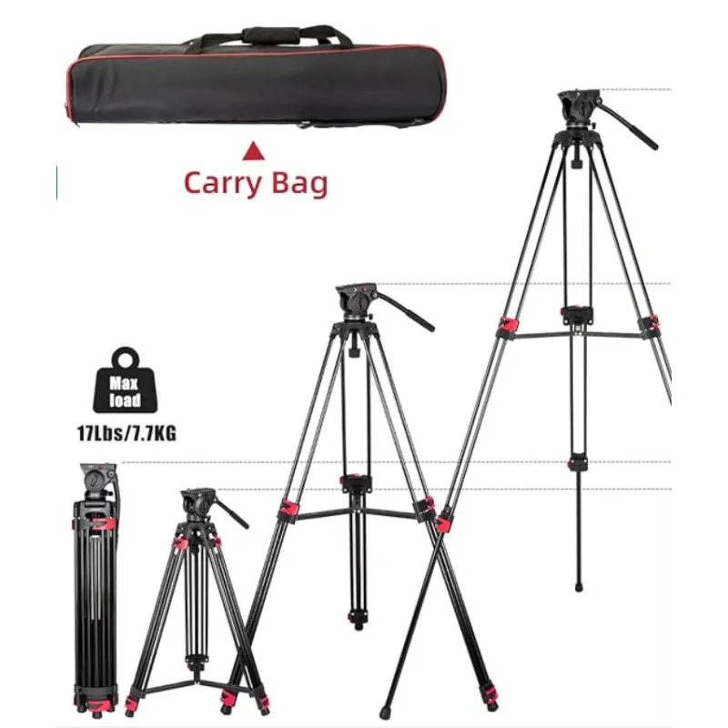 Video Tripod with Fluid Head 185cm - 4