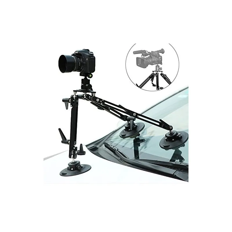 Car Triple Suction Cup Camera Mount - 1