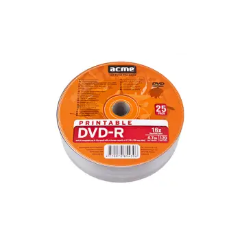 DVD-R 120min, 4.7GB, 25pcs Printable